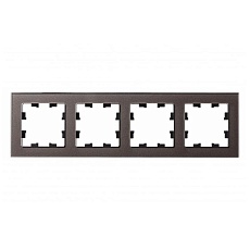 Рамка 4-постовая Systeme Electric AtlasDesign Nature мокко ATN320604