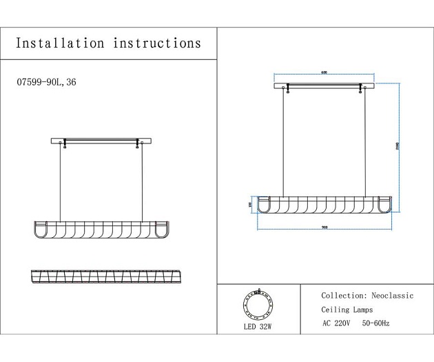 Люстра Kink Light Гэлли 07599-90L,36 Фото № 3
