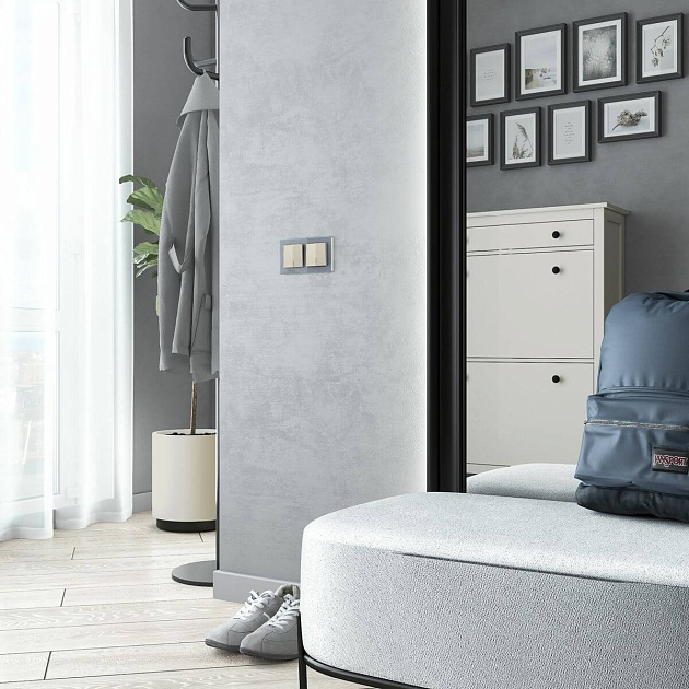 Выключатель двухклавишный Werkel айвори матовый W1120062 4690389184642 изображение 3 Выключатель двухклавишный Werkel айвори матовый W1120062 4690389184642 Фото № 3