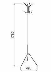 Напольная вешалка AksHome Lyra хром, металл 77657 1