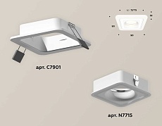 Комплект встраиваемого светильника Ambrella light Techno Spot XC (C7901, N7715) XC7901011 1