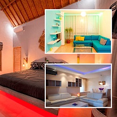 Светодиодная лента OGM 14,4W/m 60LED/m 5050SMD разноцветный (RGB) 5M LSE-271 3