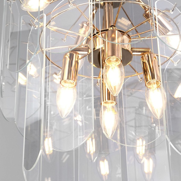 Подвесная люстра Eurosvet Claire 60170/8 золото Smart Фото № 4