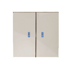 Выключатель двухклавишный с подсветкой ЭРА 12 10AX 250V 12-1105-02 Б0014658 1