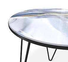 Журнальный стол Sheffilton SHT-CT27 млечный путь/черный муар 4007482115 2
