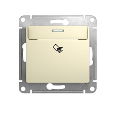 Выключатель одноклавишный карточный Systeme Electric Glossa 10A 250V бежевый GSL000269