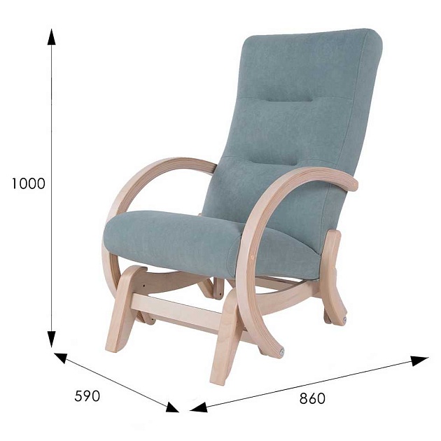 Кресло-качалка Мебелик Мэтисон 006470 изображение 3 Кресло-качалка Мебелик Мэтисон 006470 Фото № 3