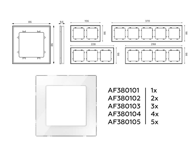 Рамка AMBRELLA VOLT AF380104 Фото № 4