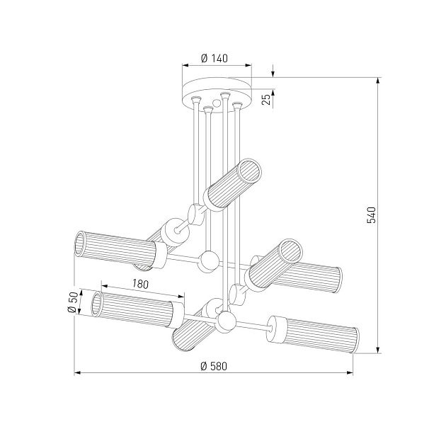 Подвесная люстра Eurosvet Oriens 60166/8 Фото № 2