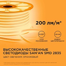 Светодиодный неон Apeyron двусторонний 6Вт/м 2835 120д/м 17-29 1