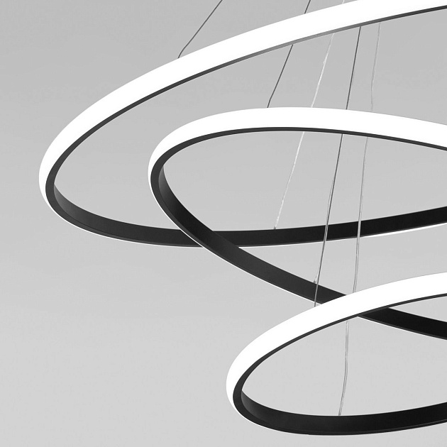 Подвесной светодиодный светильник Eurosvet Collars 90264/3 черный Фото № 5