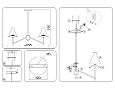 Подвесная люстра Ambrella Light High Light Modern LH57121 1