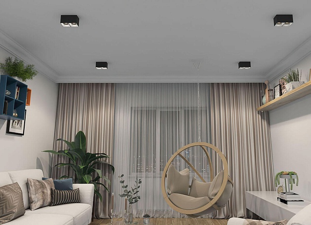 Накладной светильник Denkirs DK3085-BW+BK изображение 2 Накладной светильник Denkirs DK3085-BW+BK Фото № 2