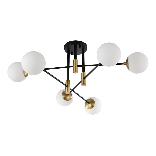 Потолочная люстра Crystal Lux Fidel PL6 Black Фото № 1