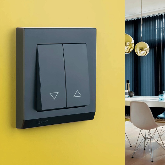 Выключатель жалюзи Werkel черный W1124508 4690389156748 Фото № 3