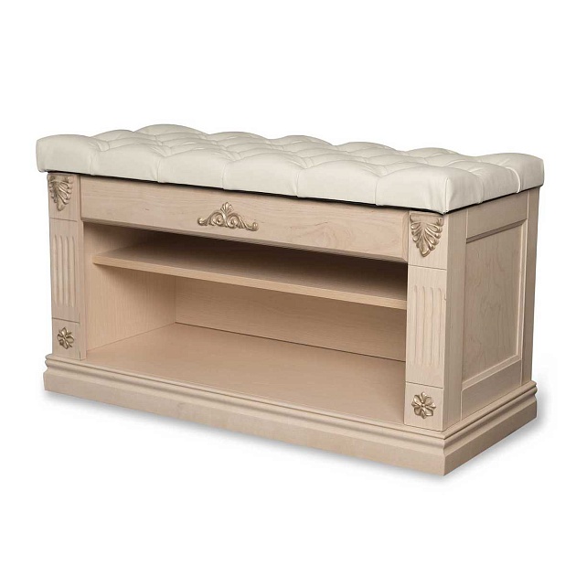 Обувница Мебелик Сильвия молочный/белый ясень 000201 Фото № 1