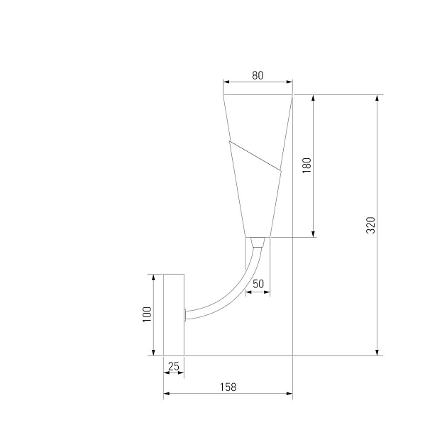 Бра Eurosvet Rhyton 60167/1 никель Фото № 2
