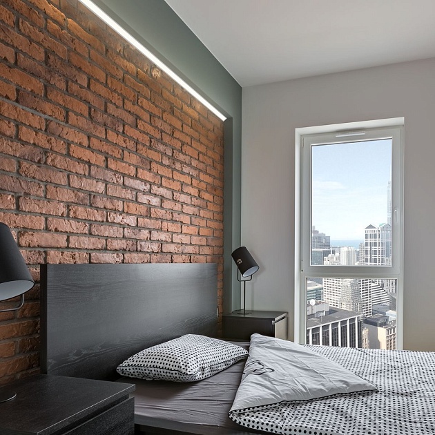 Профиль угловой накладной с рассеивателем черный 2м. Apeyron 08-03-Ч Фото № 5