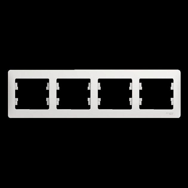 Рамка 4-постовая Systeme Electric Glossa белая GSL000104 изображение 1 Рамка 4-постовая Systeme Electric Glossa белая GSL000104 Фото № 1