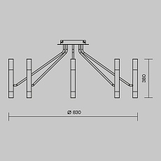 Потолочная люстра Maytoni Vigo MOD620CL-16B 1
