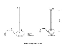 Настольная лампа Crystal Lux Largo LG9W GOLD 2