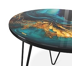 Журнальный стол Sheffilton SHT-CT27 королевский синий/черный муар 4007482105 1