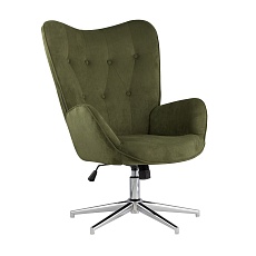 Поворотное кресло Stool Group Филадельфия регулируемое замша хаки FUCHS HY-53