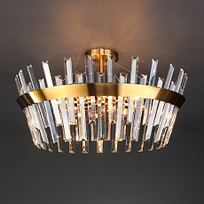 Потолочная люстра Eurosvet Steccato 10111/8 золотая бронза/прозрачный хрусталь Strotskis Smart 1