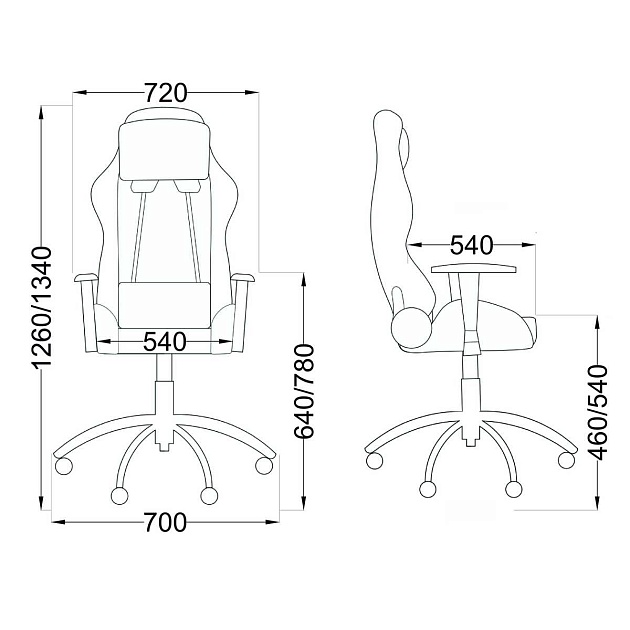Игровое кресло AksHome Raptor синий + черный, экокожа 45708 Фото № 2