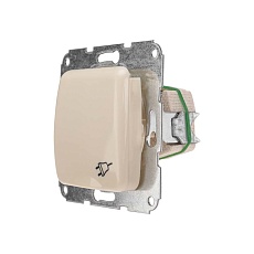 DEA Розетка 1-ая керамика с/з с крышкой с/у 16А мех. Беж KRANZ KR-78-0246 2