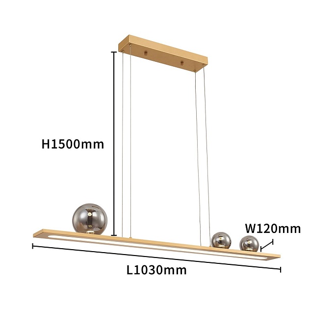 Подвесной светодиодный светильник Favourite Bilico 4549-3P Фото № 2