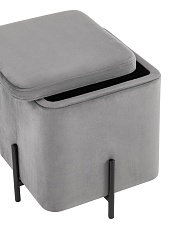 Пуф Stool Group Грейс велюр квадрат серый vd-grays-kv-b27 3