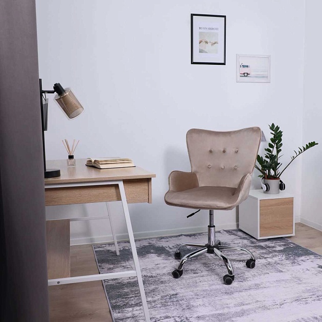 Поворотное кресло AksHome Bella бежевый, велюр 73319 Фото № 10