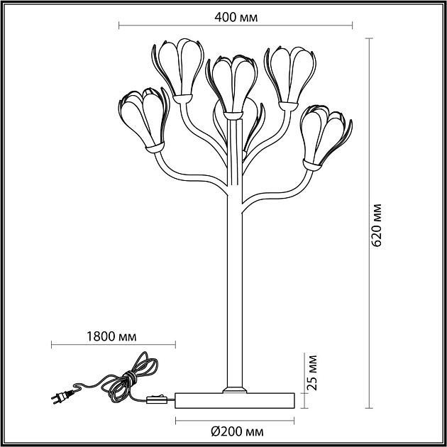 Настольная лампа Odeon Light Modern Gardi 5090/6T изображение 2 Настольная лампа Odeon Light Modern Gardi 5090/6T Фото № 2