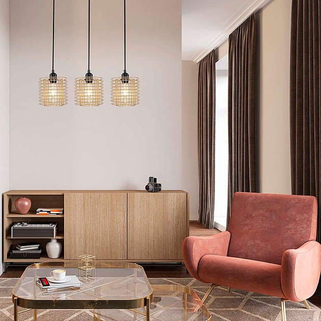 Подвесной светильник Escada Grid 10190/3S Gold Фото № 2