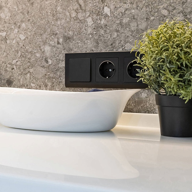 Розетка с заземлением Werkel черный матовый W1171008 4690389156878 Фото № 19