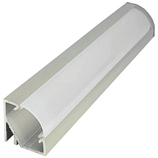Профиль угловой накладной с рассеивателем серебро 1м. Apeyron 08-31