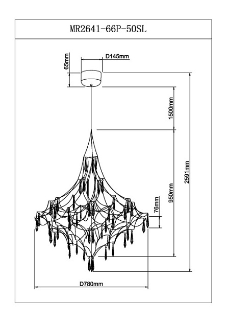 Подвесная люстра MyFar Allegria MR2641-66P-50SL Фото № 4