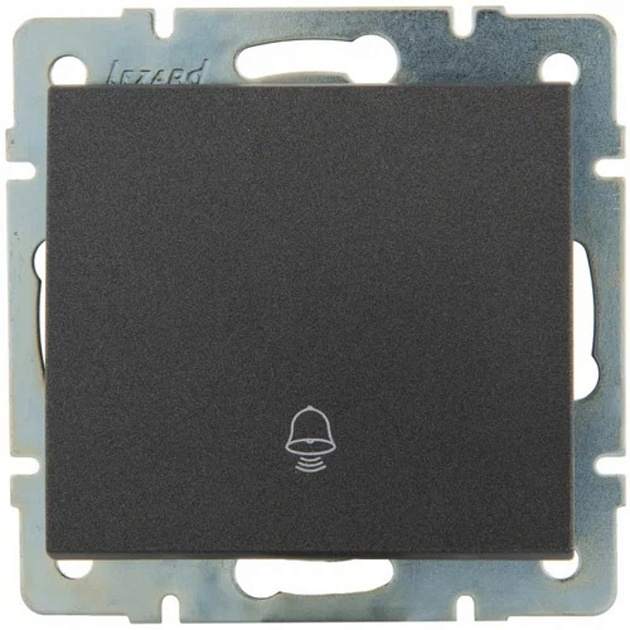 Кнопка звонка Lezard Rain черный 703-4188-103 изображение 1 Кнопка звонка Lezard Rain черный 703-4188-103 Фото № 1