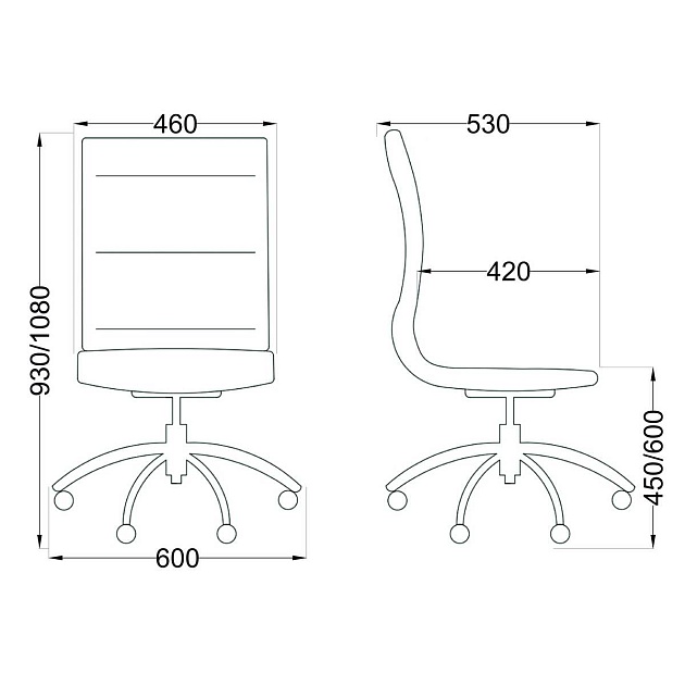 Офисное кресло AksHome Grace серый, экокожа 54905 Фото № 2