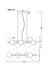 Подвесная люстра MyFar Aerton MR2941-10P 1