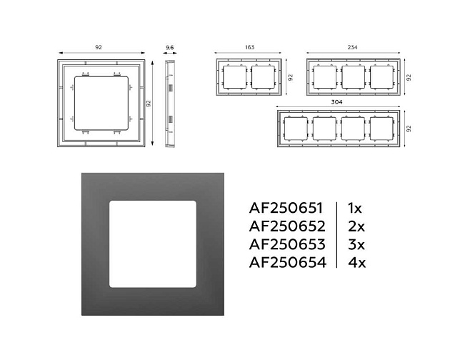 Рамка AMBRELLA VOLT AF250652 Фото № 2