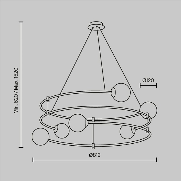 Подвесная люстра Maytoni Balance MOD317PL-06G Фото № 2
