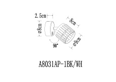 Спот Arte Lamp Atria A8031AP-1WH 1