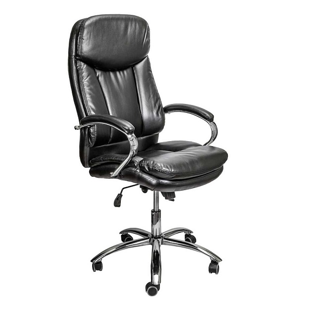 Кресло руководителя AksHome Leonardo чёрный бриллиант, экокожа 65483 изображение 1 Кресло руководителя AksHome Leonardo чёрный бриллиант, экокожа 65483 Фото № 1