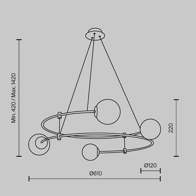 Подвесная люстра Maytoni Balance MOD317PL-04B изображение 2 Подвесная люстра Maytoni Balance MOD317PL-04B Фото № 2
