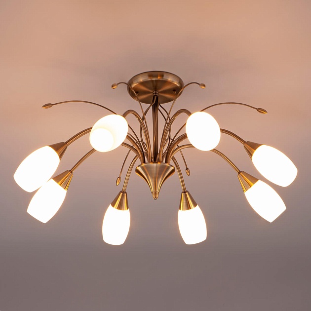 Потолочная люстра Eurosvet 30280/8 античная бронза изображение 3 Потолочная люстра Eurosvet 30280/8 античная бронза Фото № 3