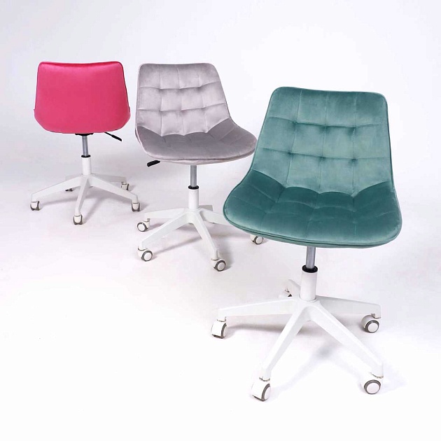 Поворотное кресло AksHome Carolyn велюр, серый 91957 Фото № 3