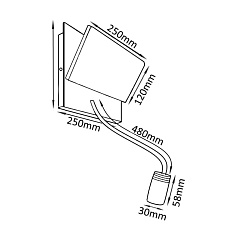 Бра Crystal Lux CLT 226W250USB WH 2