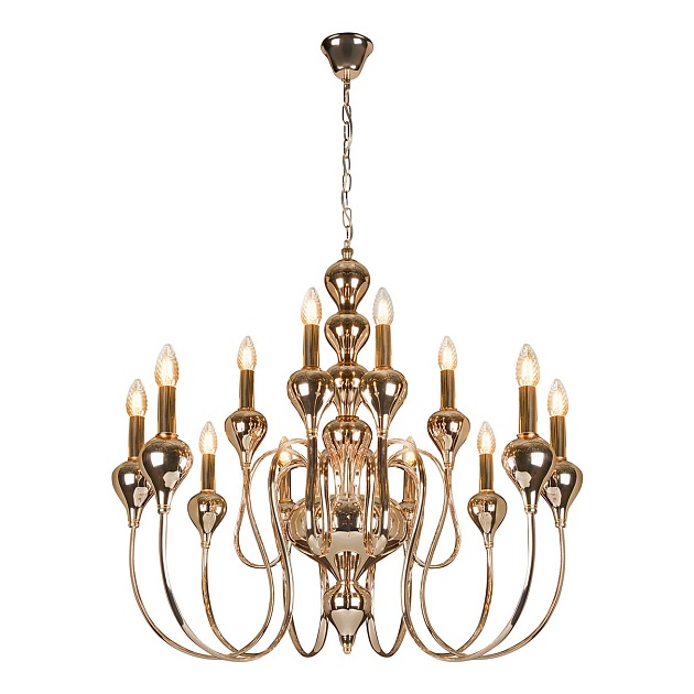 Подвесная люстра iLamp Lady 88003-8+4 GD изображение 1 Подвесная люстра iLamp Lady 88003-8+4 GD Фото № 1